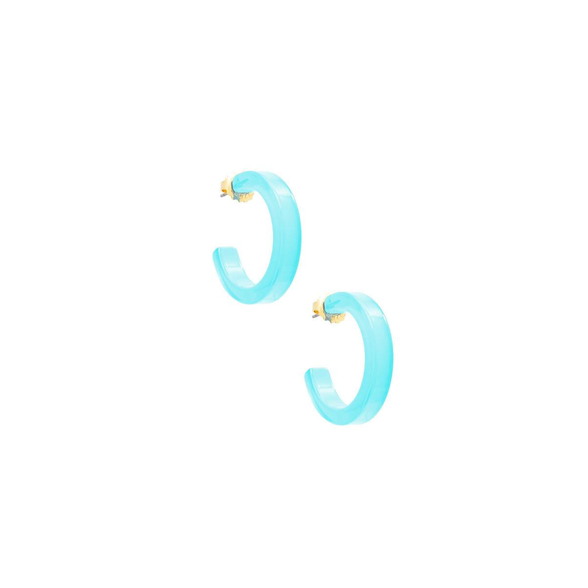Daphne Hoop Earring - Bright Blue - Just Fabulous Palm Springs