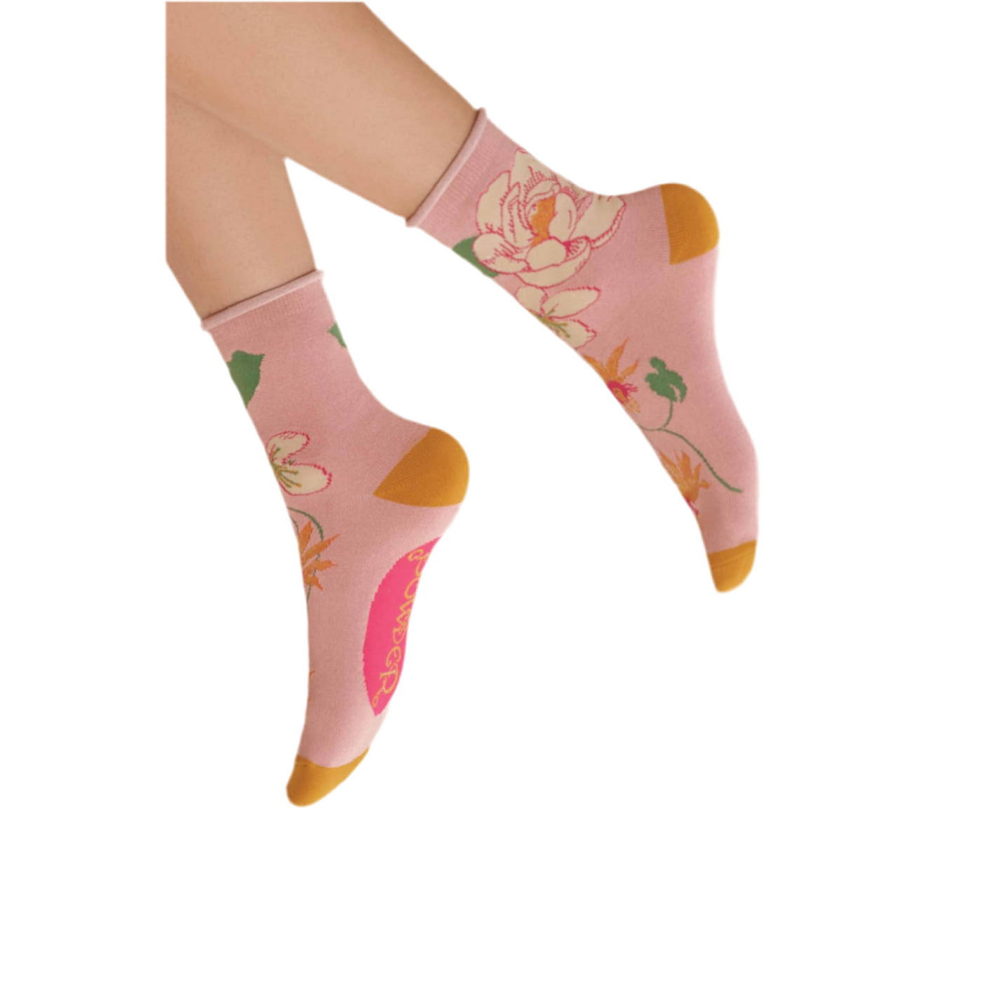 Pearl Tropical Flora Ankle Socks