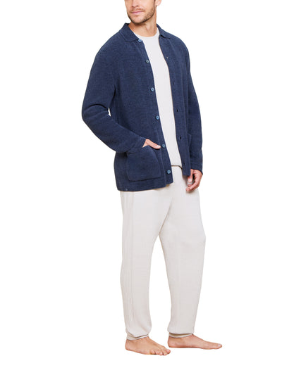 CozyChic Ultra Lite® Men's Button Down Cardigan - Indigo