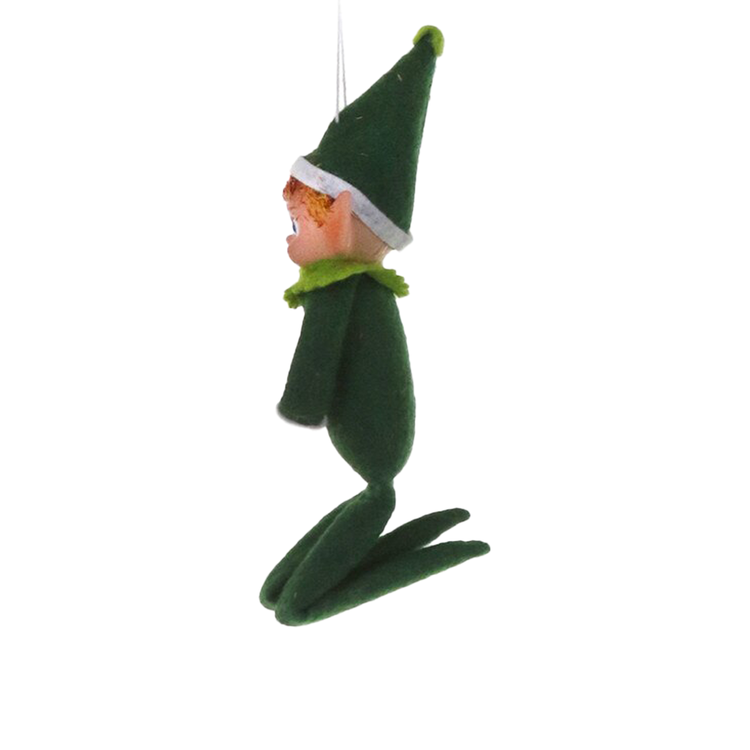 Retro Elf Ornament - Green