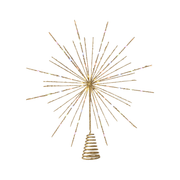 Lit Starburst Tree Topper - Gold