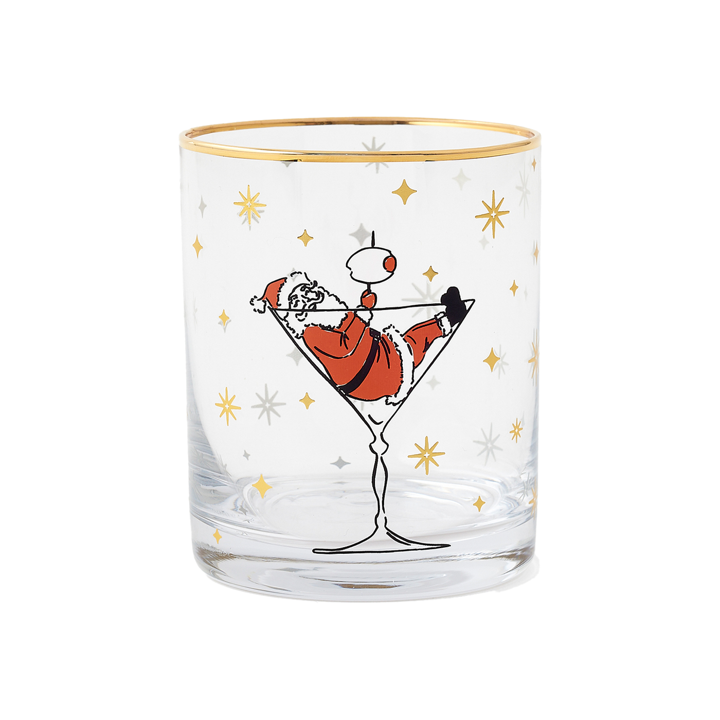 Cocktails With Santa Glass