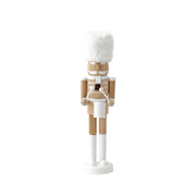 White & Beige Wood Nutcracker - Small