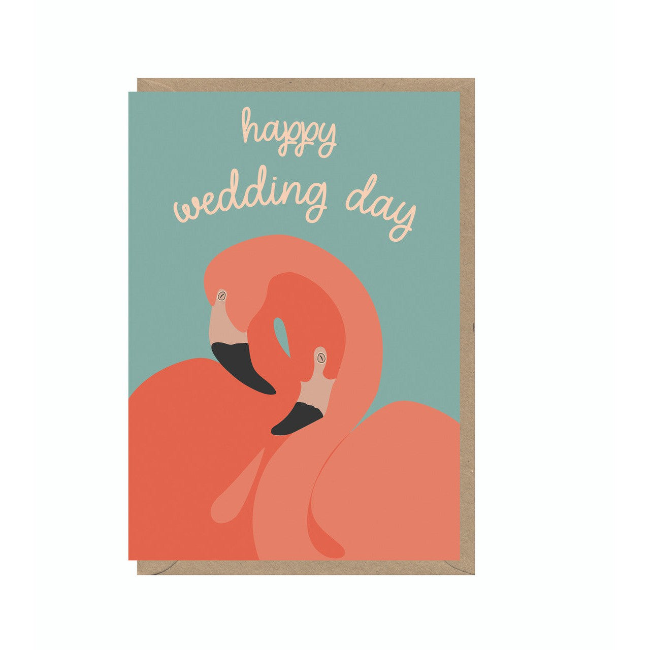 Flamingos Wedding Day Greeting Card