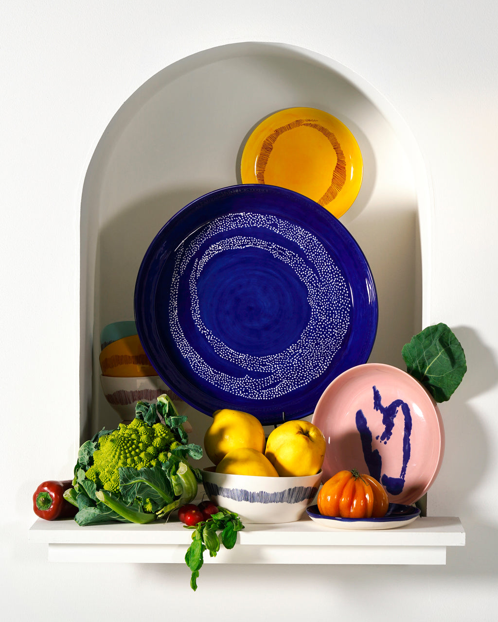 Feast Dark Blue + White Pepper Breakfast Plate