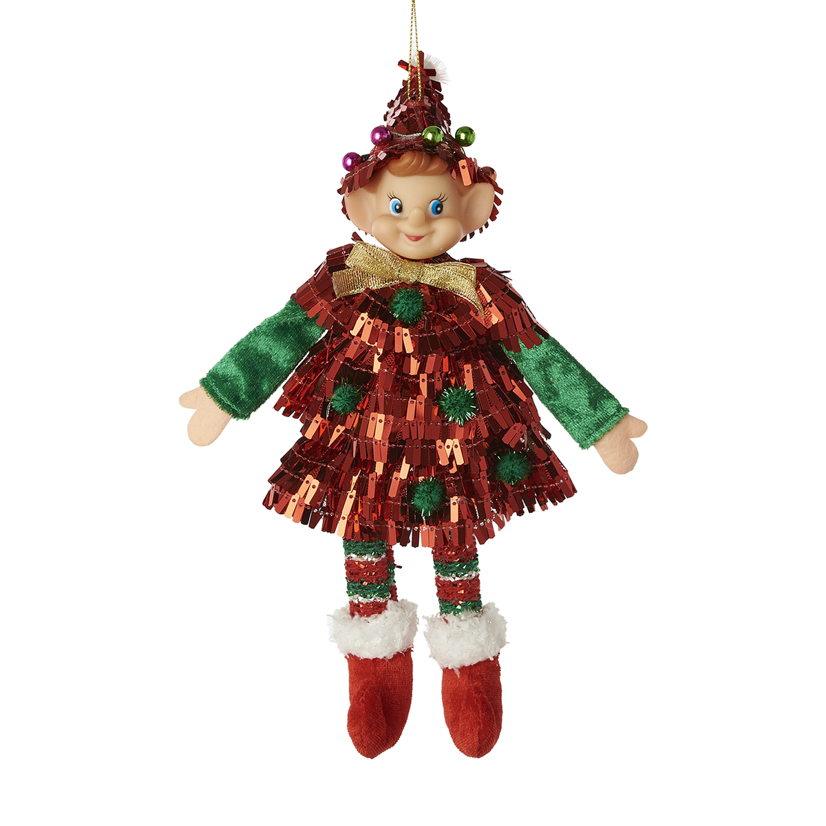 Elf Ornament - Red