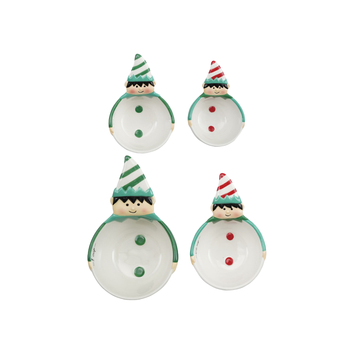 Elf Shaped Measuring Cups - Set of 4
