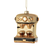Espresso Machine Ornament - Gold