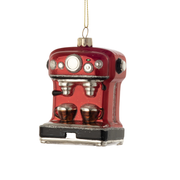 Espresso Machine Ornament - Red