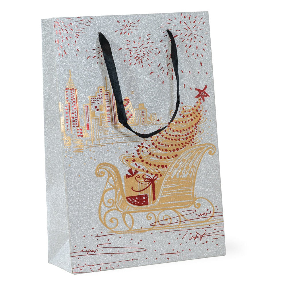 Gold Sleigh Gift Bag - Medium