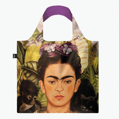 Frida Kahlo Self Portrait With Hummingbird Recycled Bag