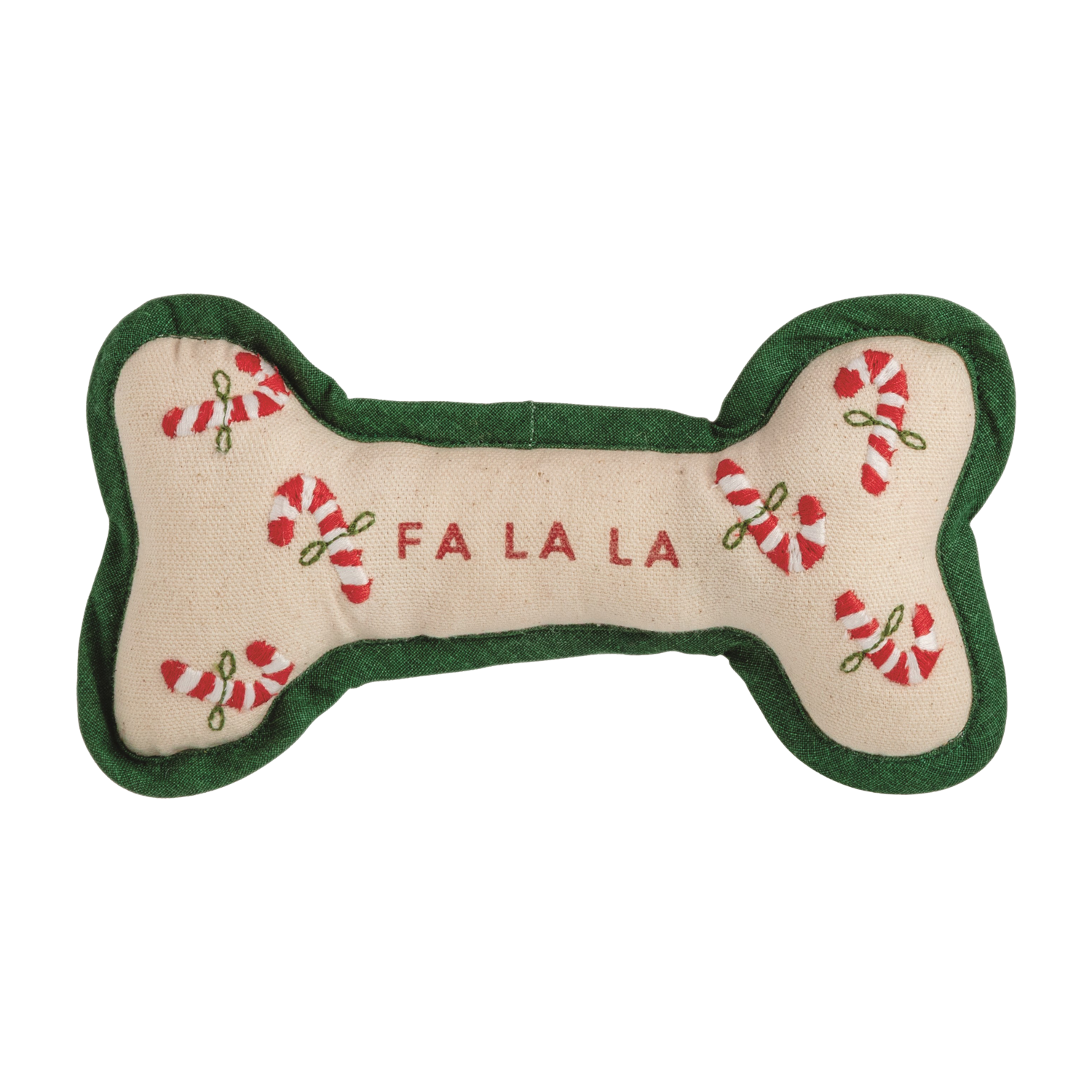 Embroidered Dog Bone - Fa La La