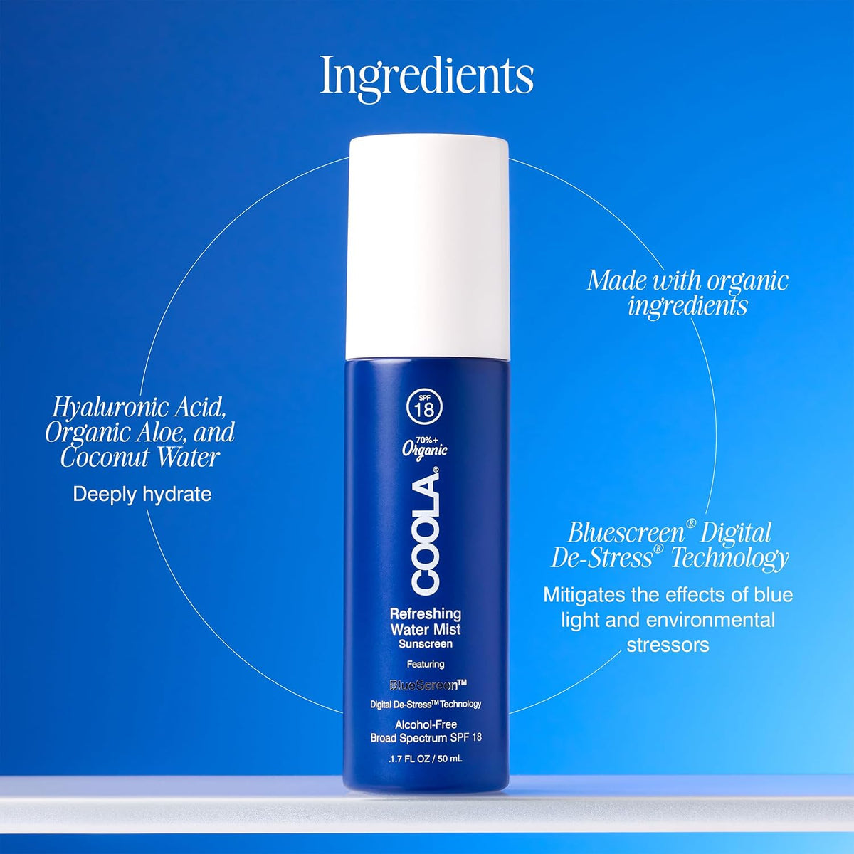 SPF 18 Coola Refreshing Water Mist  - 1.7oz