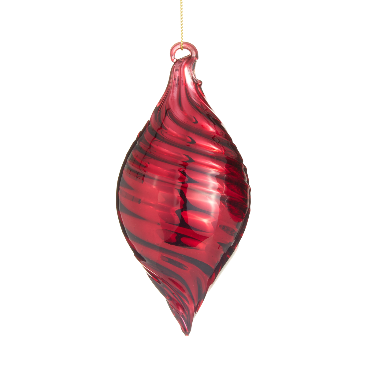 Dark Red Swirl Ornament - Finial
