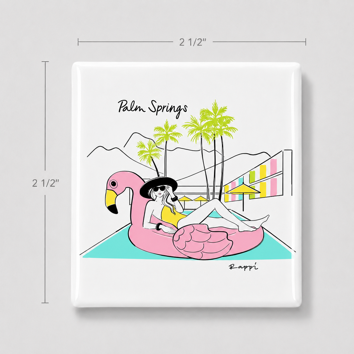 Magnet: PS Flamingo Pool Float