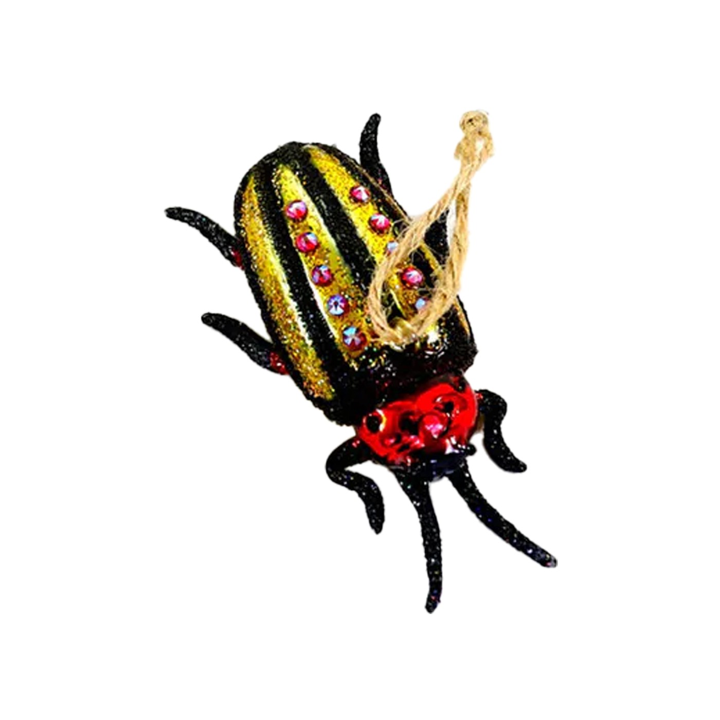 Forest Floor Bugs Ornament - Black & Yellow