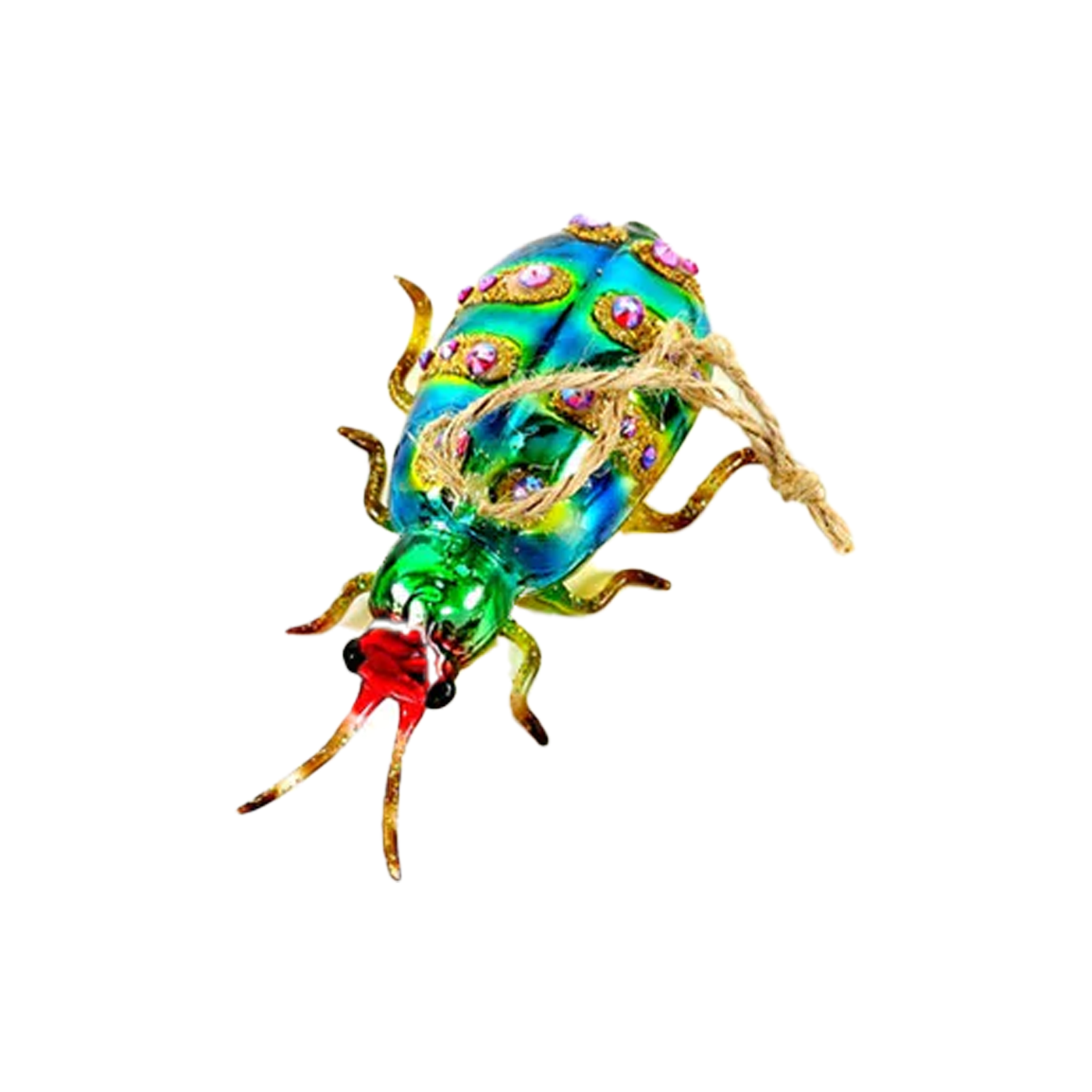 Forest Floor Bugs Ornament - Blue & Yellow