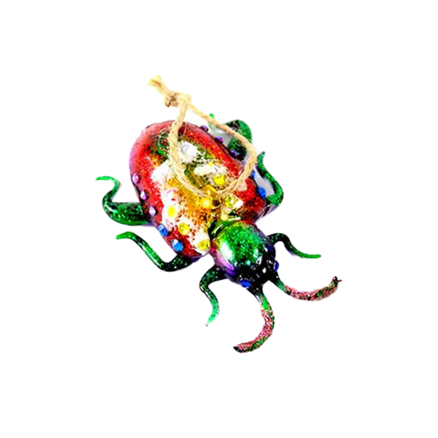 Forest Floor Bugs Ornament - Red & Green