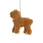 Furry Poodle Ornament - Apricot