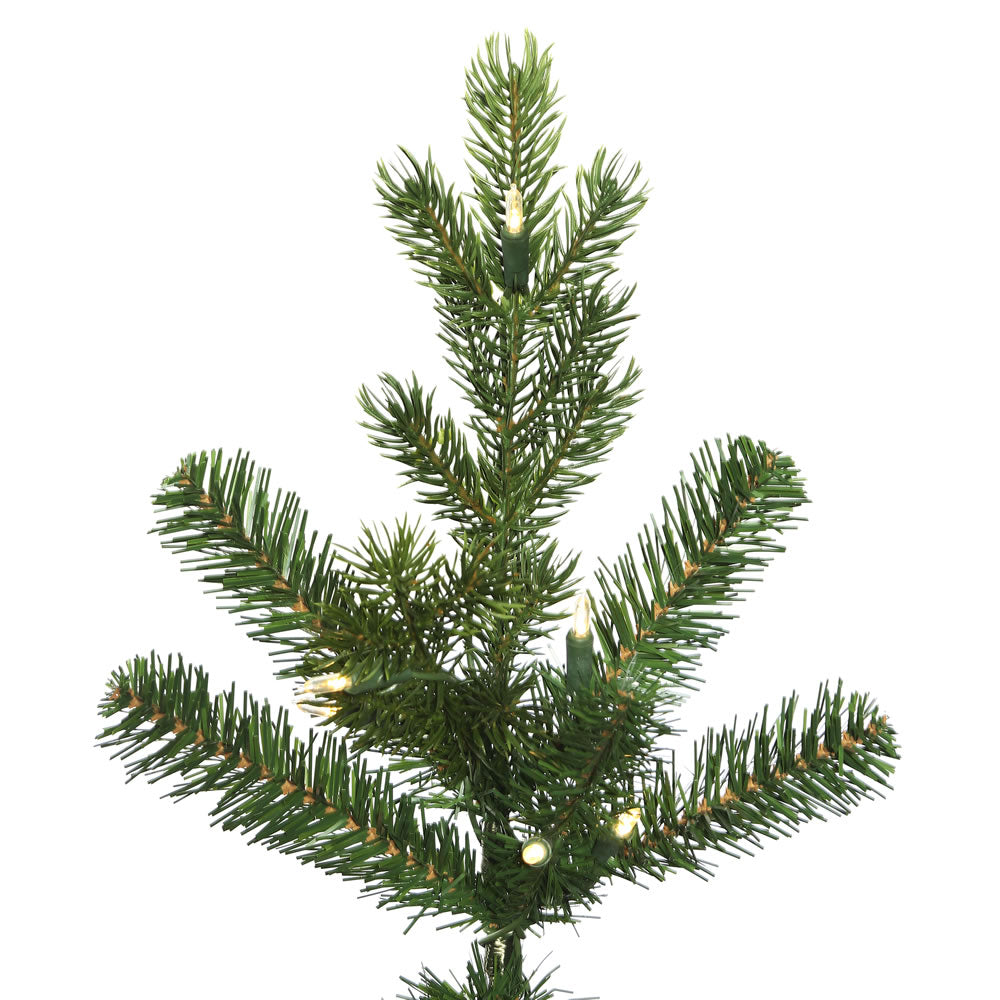 Green Slim Eagle Fraser Tree - 7.5' x 38" Pre-Lit With 550 Warm White Dura-Lit LED Italian Style Lights