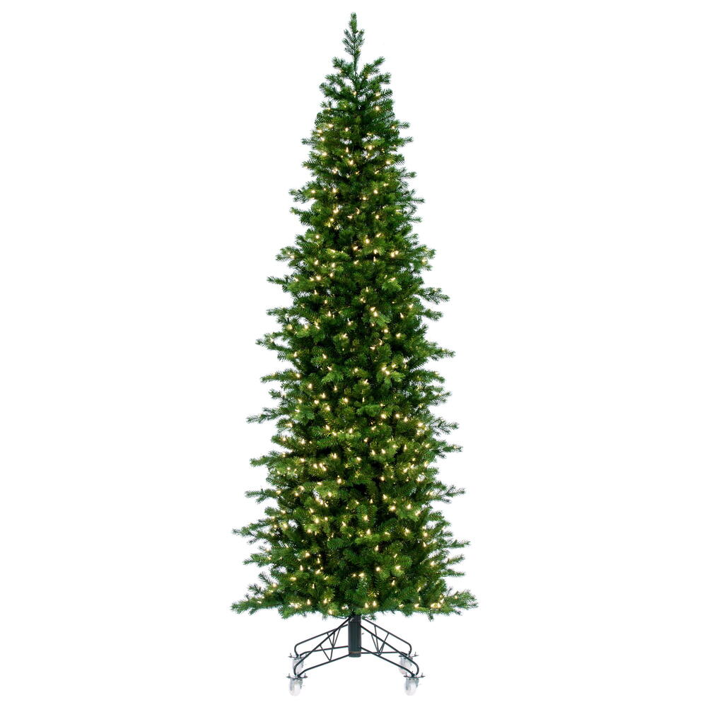 Green Slim Eagle Fraser Tree - 7.5' x 38" Pre-Lit With 550 Warm White Dura-Lit LED Italian Style Lights