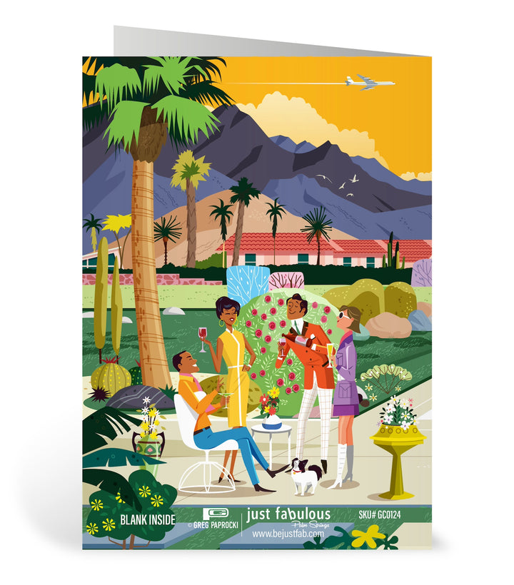 Greeting Card: Mod Party Orange (Blank Inside)