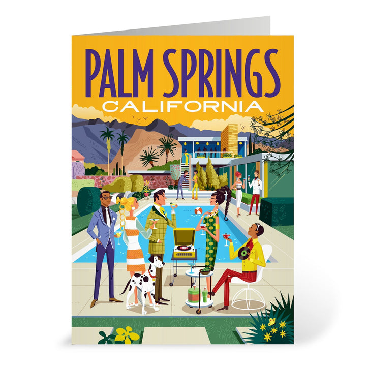 Greeting Card: Mod Party Orange (Blank Inside)