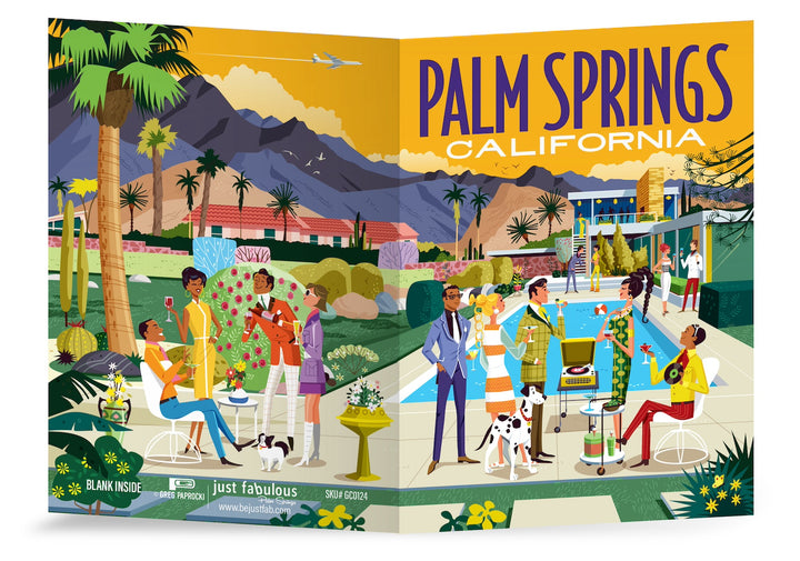 Greeting Card: Mod Party Orange (Blank Inside)