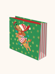 Cheery Christmas Dog  Gift Bag Set