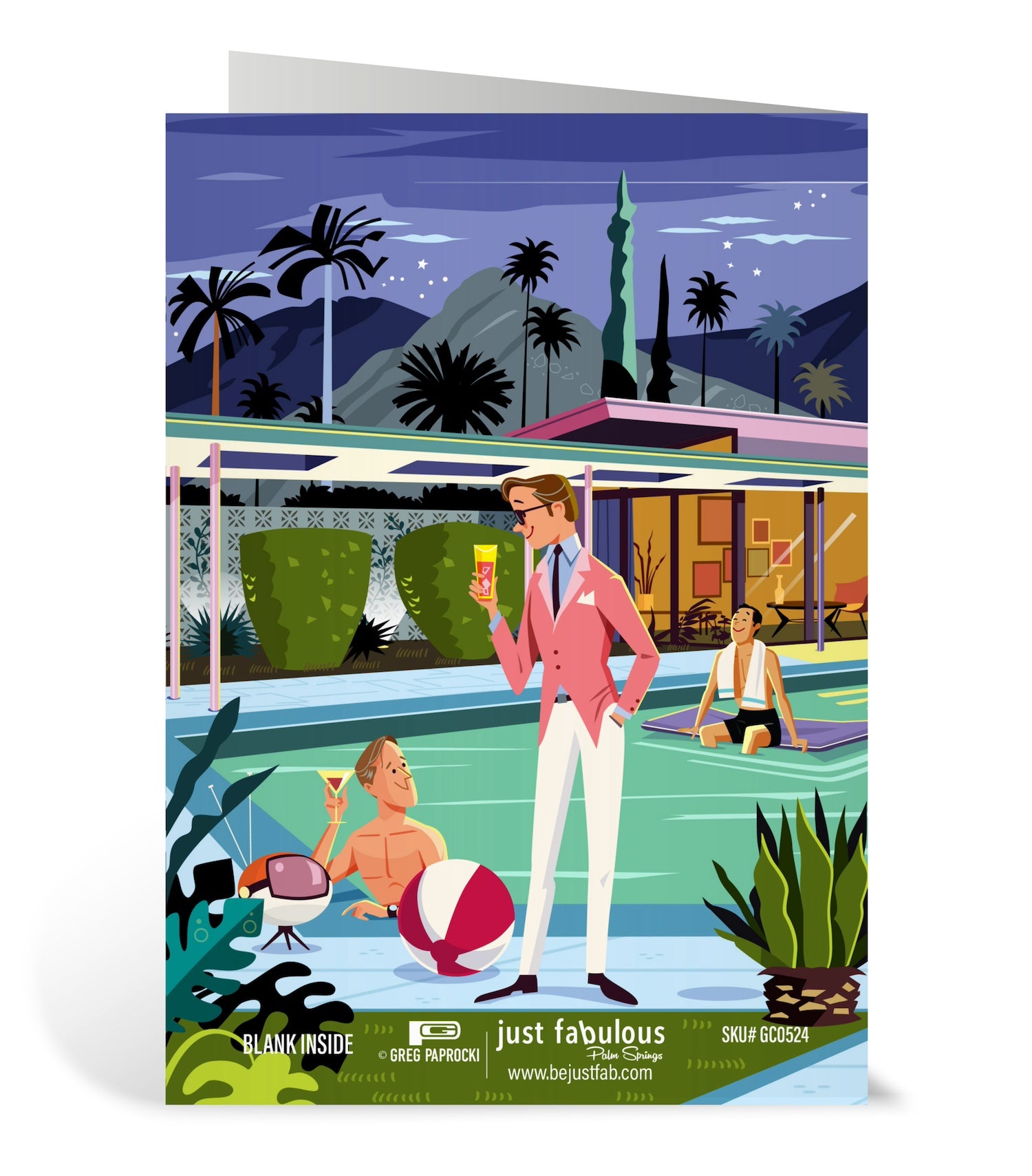 Greeting Card: We're Not Old Guys (Blank Inside) - Just Fabulous Palm Springs