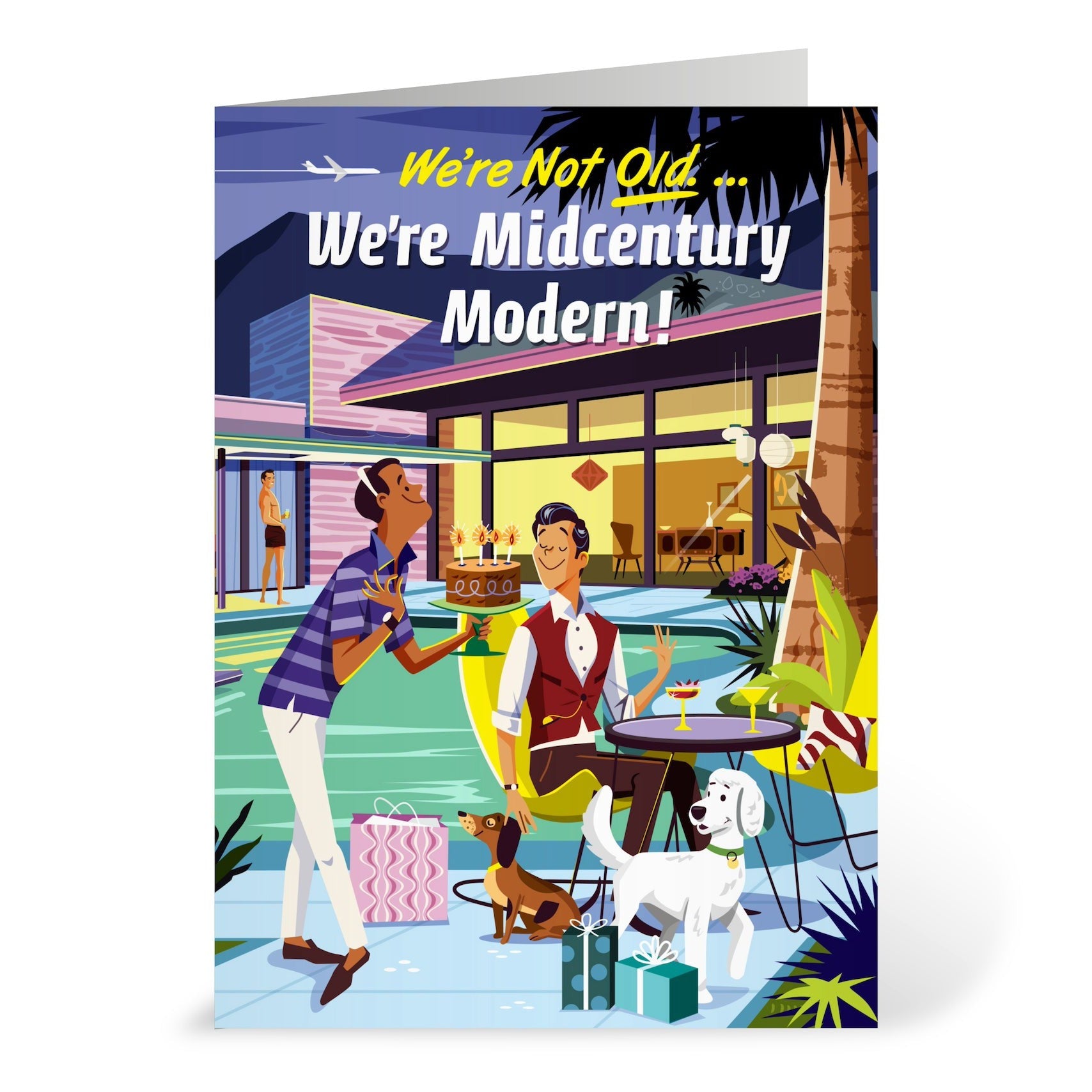 Greeting Card: We're Not Old Guys (Blank Inside) - Just Fabulous Palm Springs