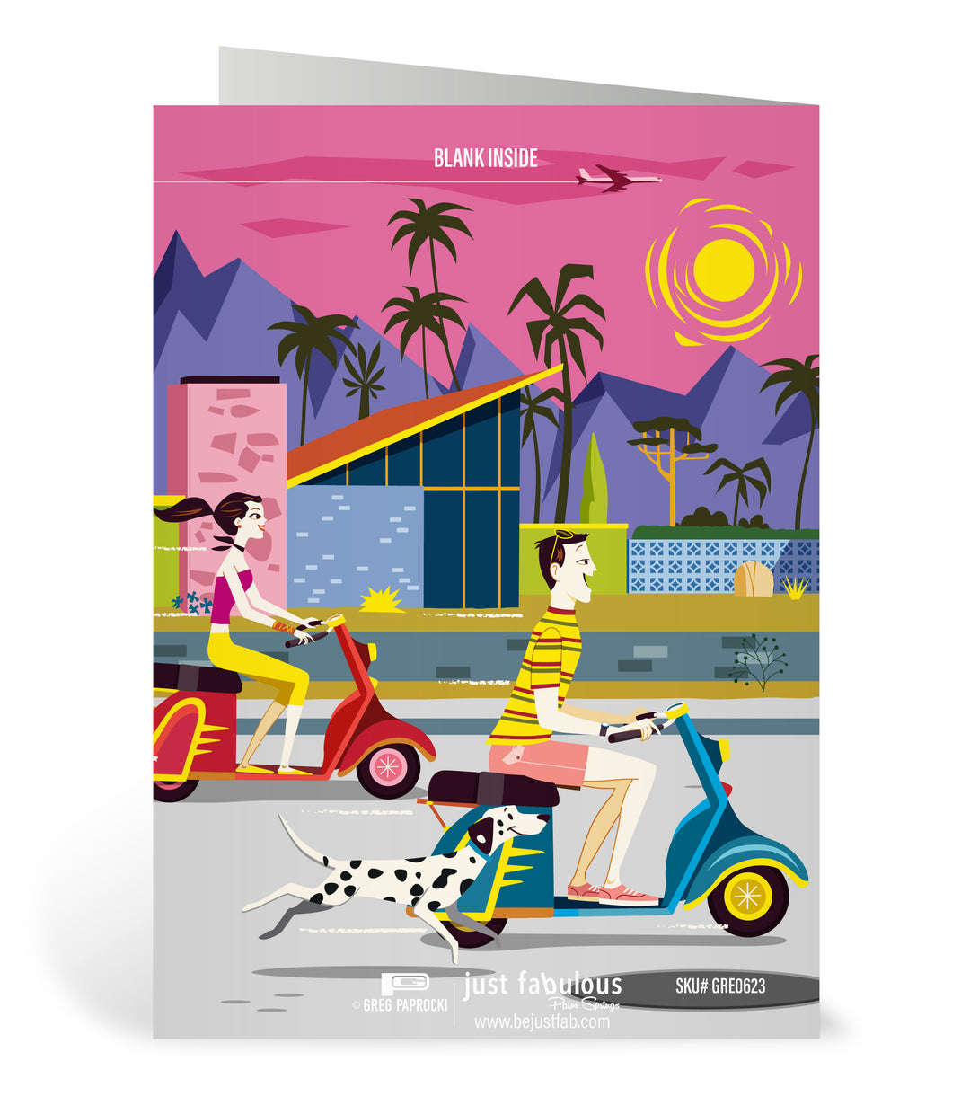 Greeting Card: Vespa 2 (Blank Inside) - Just Fabulous Palm Springs