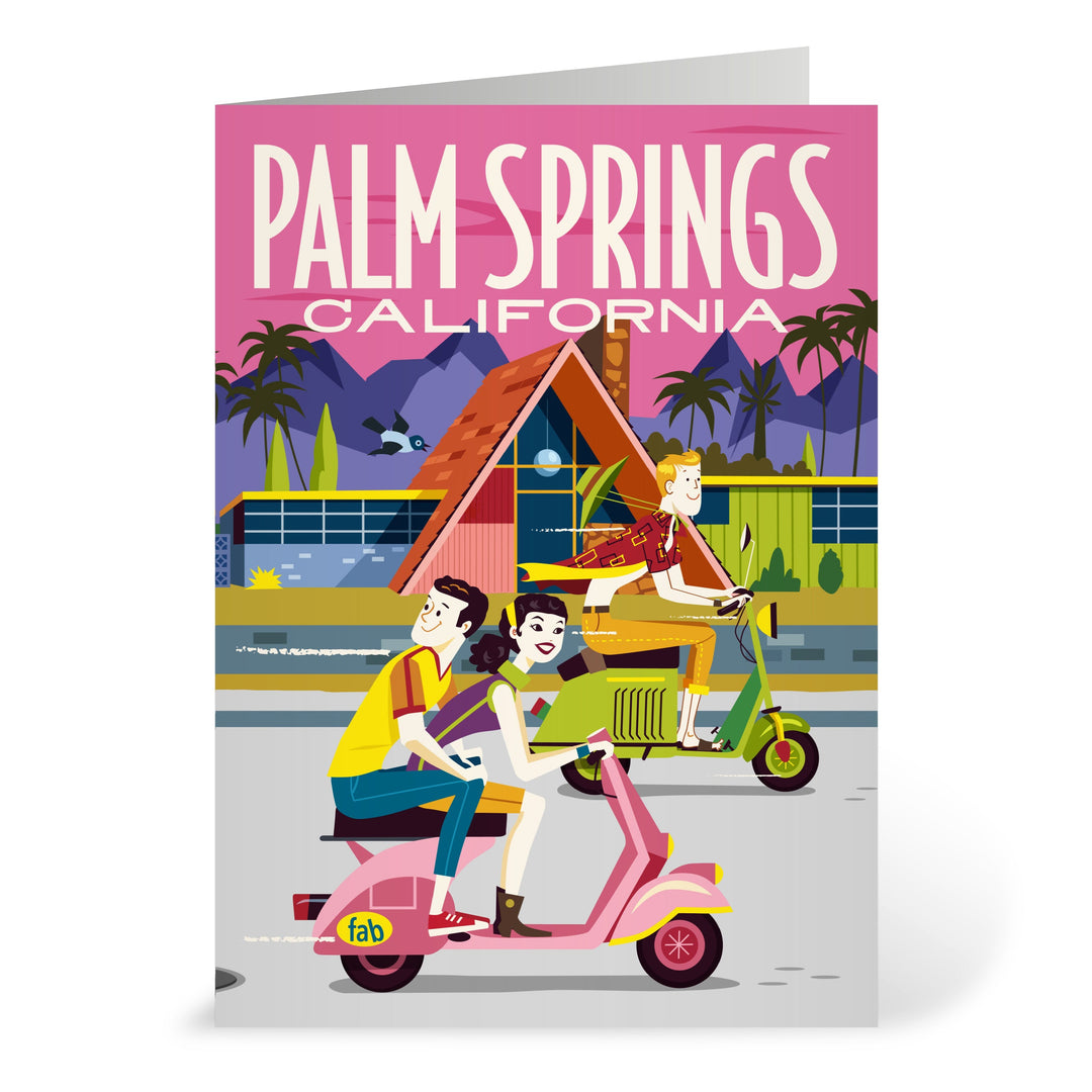 Greeting Card: Vespa 2 (Blank Inside) - Just Fabulous Palm Springs