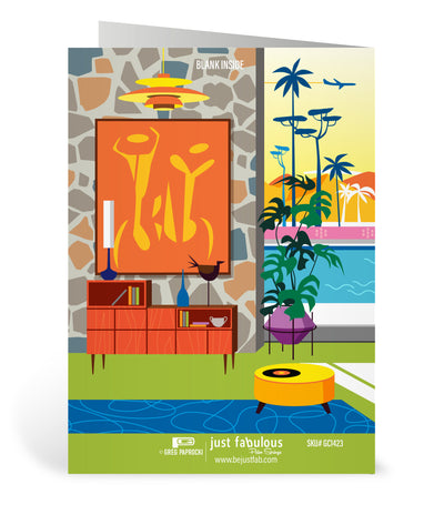 Palm Springs Afternoon Chill Guy Blank Greeting Card