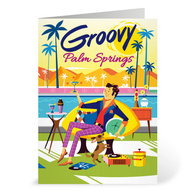Palm Springs Afternoon Chill Guy Blank Greeting Card