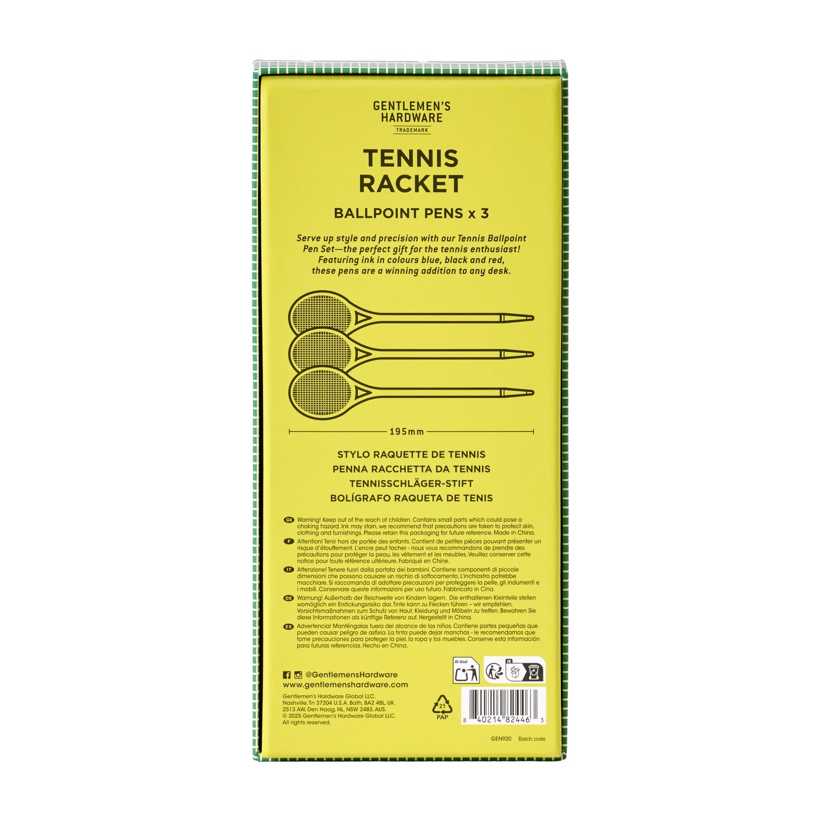 Tennis Racket Pens