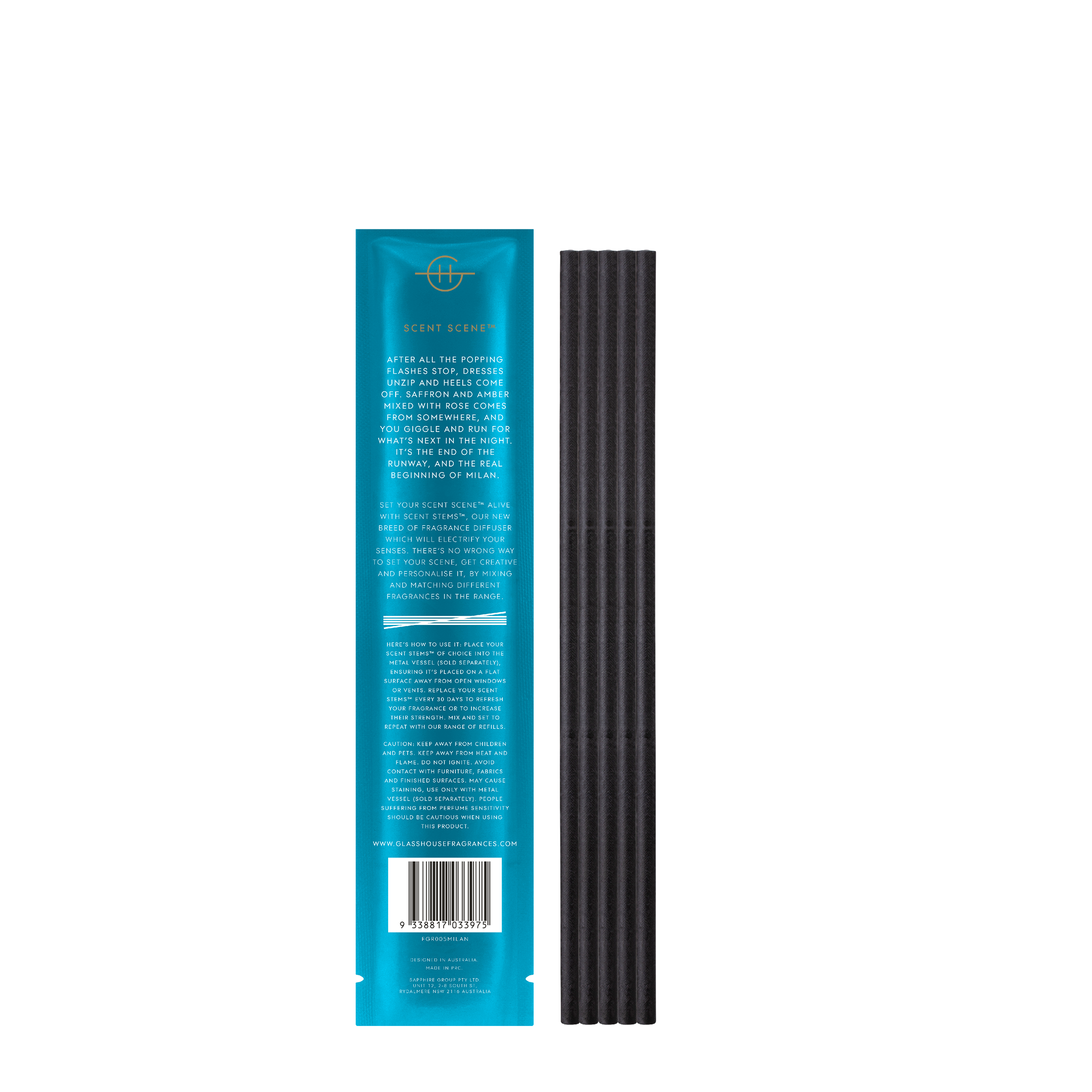 Glasshouse Fragrances Midnight In Milan Scent Stems - Just Fabulous Palm Springs