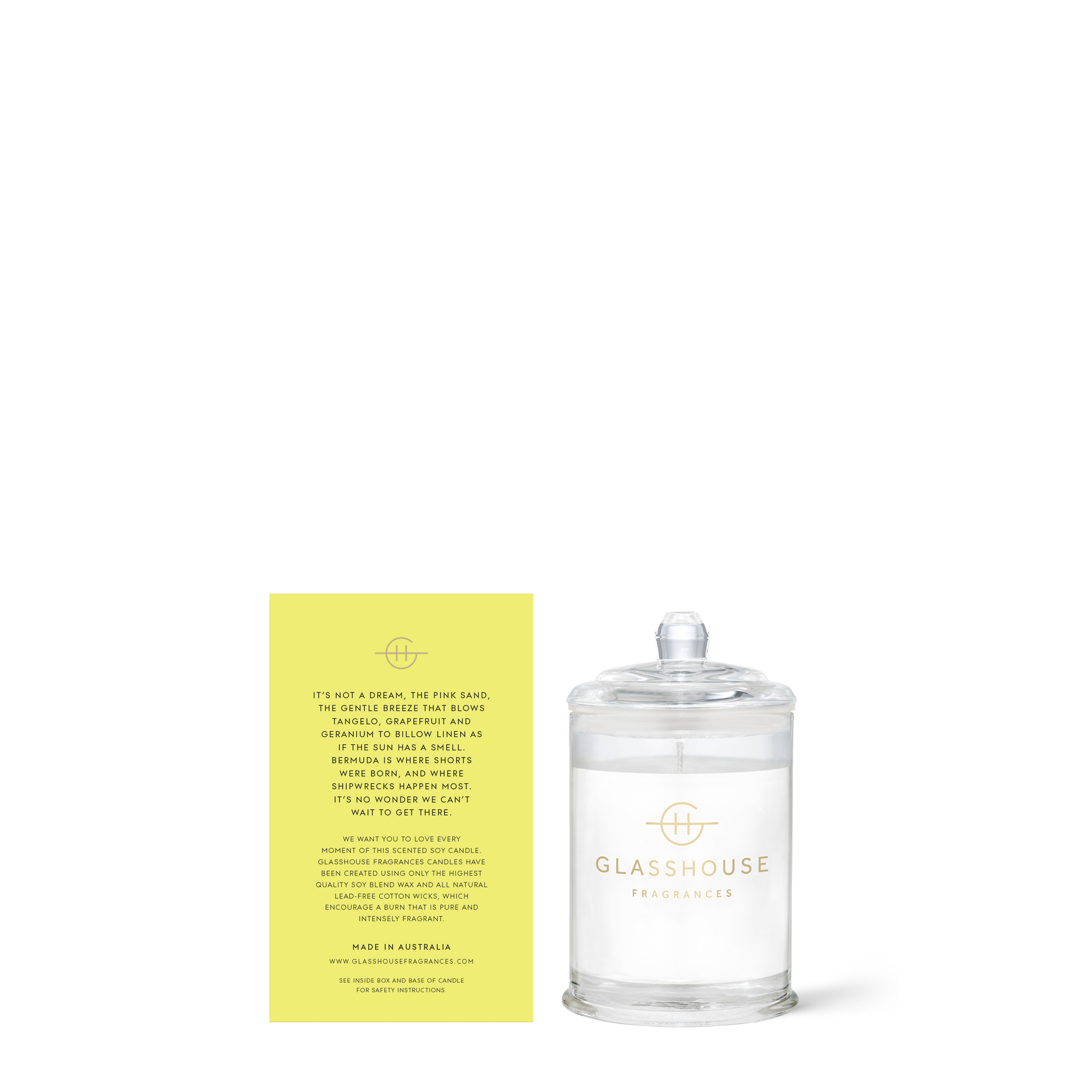 Glasshouse Fragrances Sunkissed In Bermuda 2.1 oz. Triple Scented Candle - Just Fabulous Palm Springs