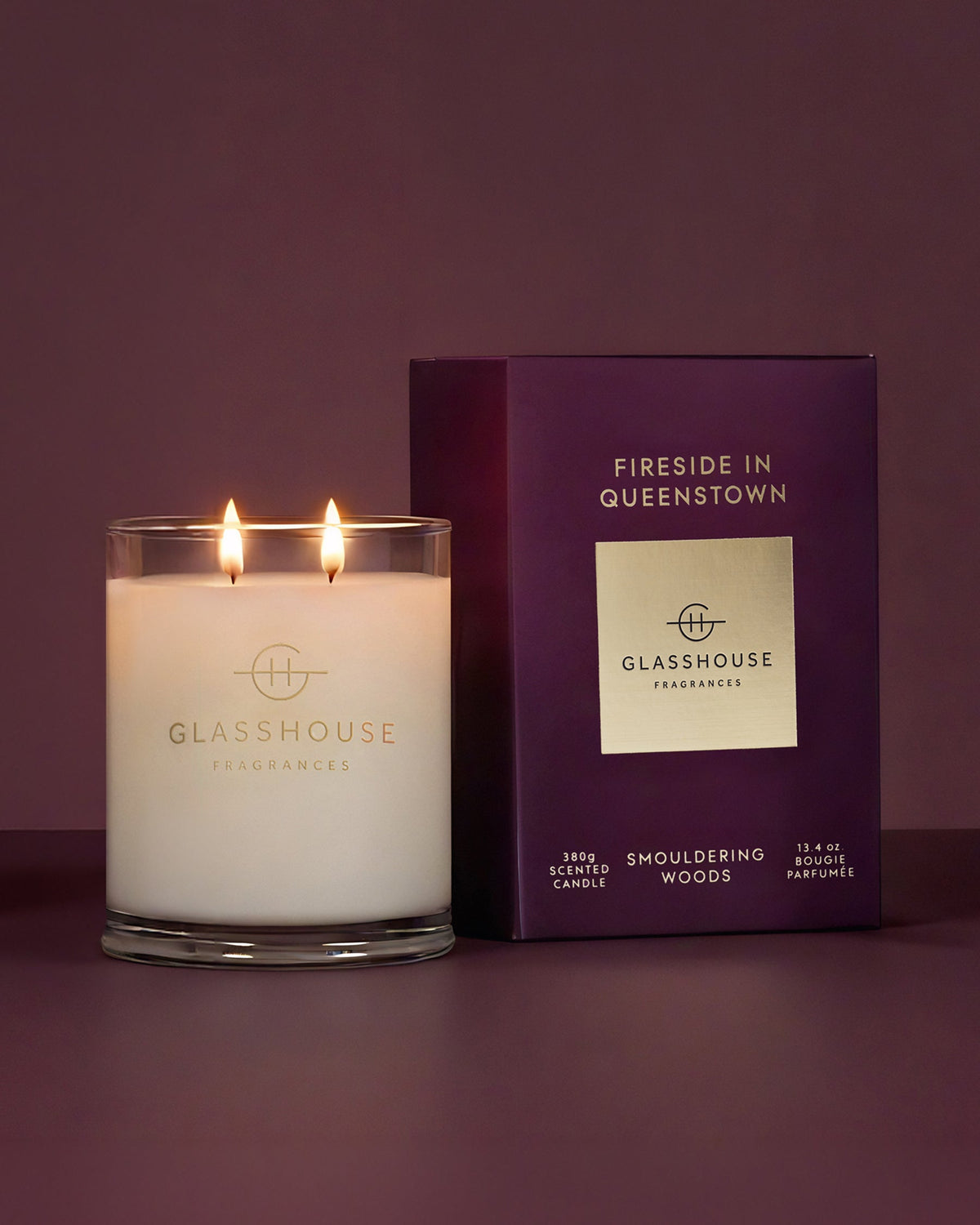 Glasshouse Fragrances Fireside In Queenstown 13.4 oz Triple Scented Candle