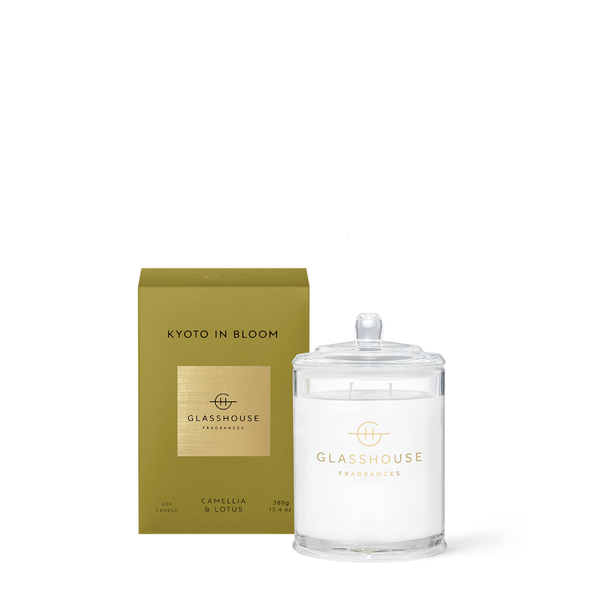 Glasshouse Fragrances  Kyoto In Bloom 13.4 oz Triple Scented Candle - Just Fabulous Palm Springs