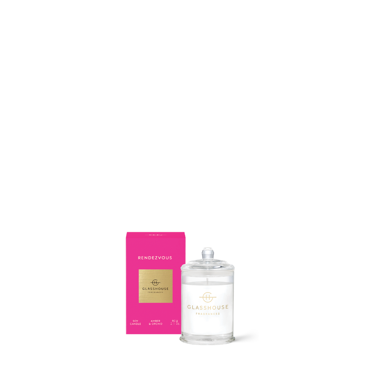 Glasshouse Fragrances Rendezvous 2.1 oz. Triple Scented Candle - Just Fabulous Palm Springs