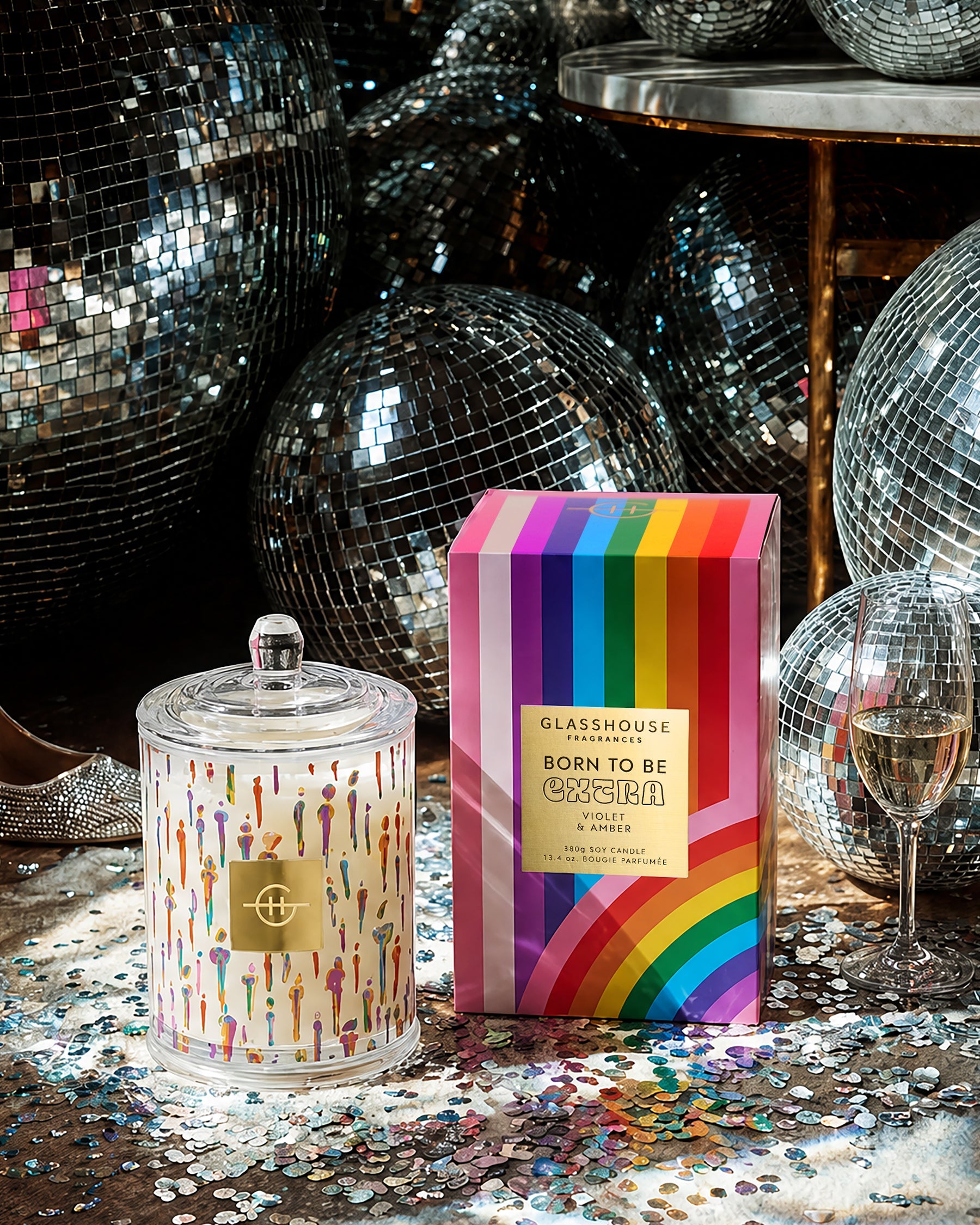 Glasshouse Fragrances Born To Be Extra 13.4 oz Triple Scented Candle