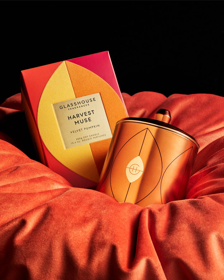 Glasshouse Fragrances Harvest Muse 13.4 oz Triple Scented Candle - Just Fabulous Palm Springs