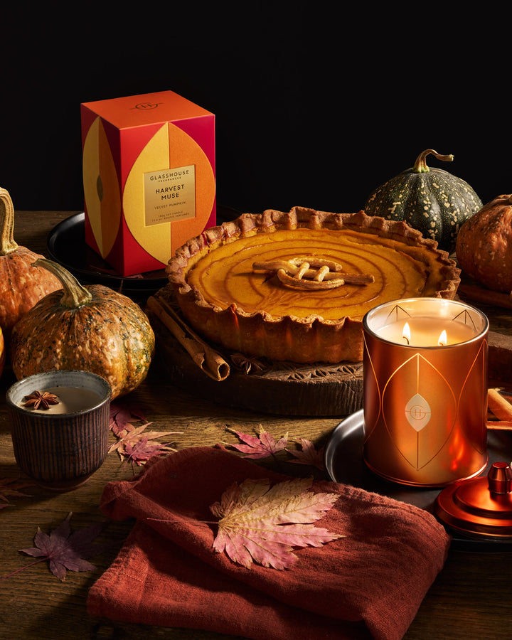Glasshouse Fragrances Harvest Muse 13.4 oz Triple Scented Candle - Just Fabulous Palm Springs