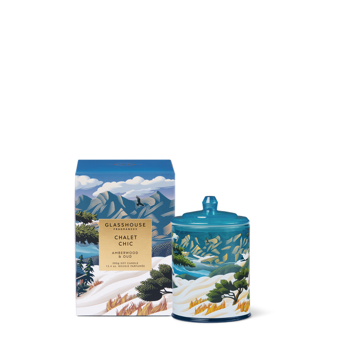 Glasshouse Fragrances Chalet Chic 13.4 oz Triple Scented Candle