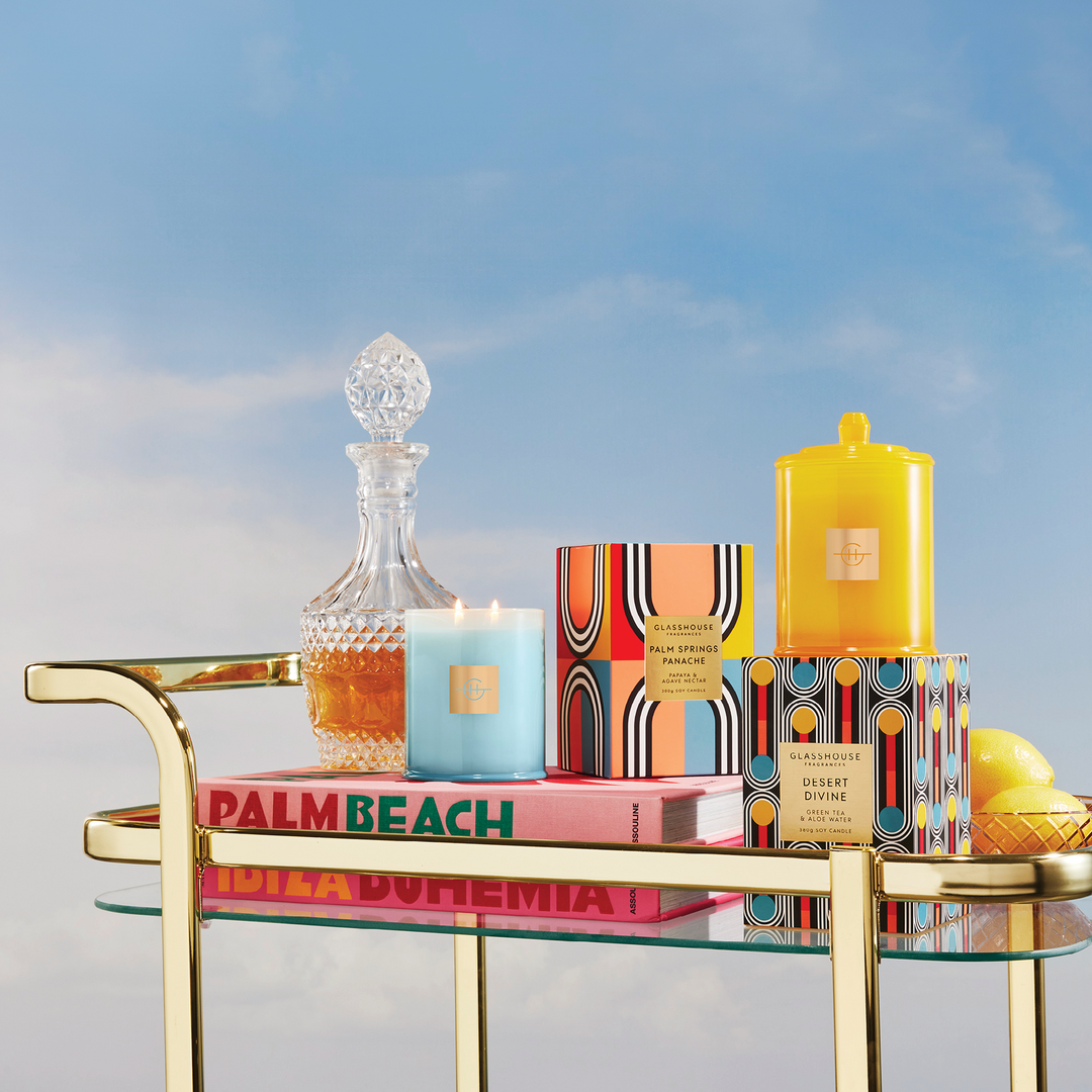 Glasshouse Fragrances Palm Springs Panache 13.4 oz Triple Scented Candle