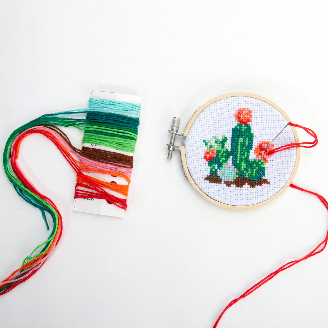 Cactus Cross Stitch Embroidery Set