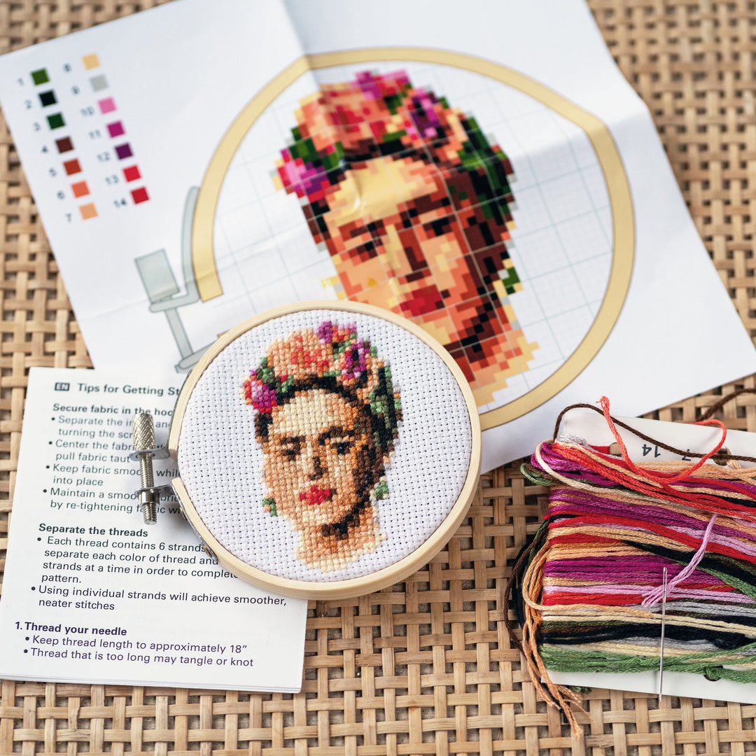 Frida Mini Cross Stitch Embroidery Set