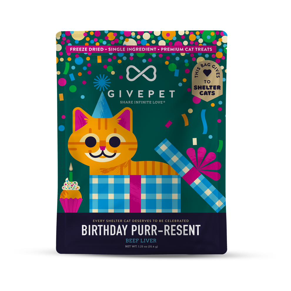 Birthday Purr-resent Freeze-Dried Cat Treats