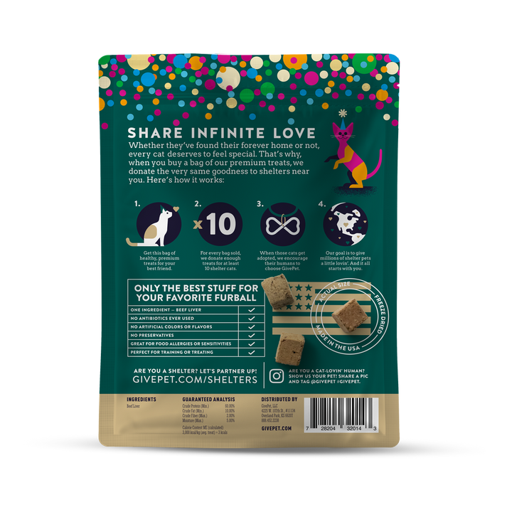 Birthday Purr-resent Freeze-Dried Cat Treats
